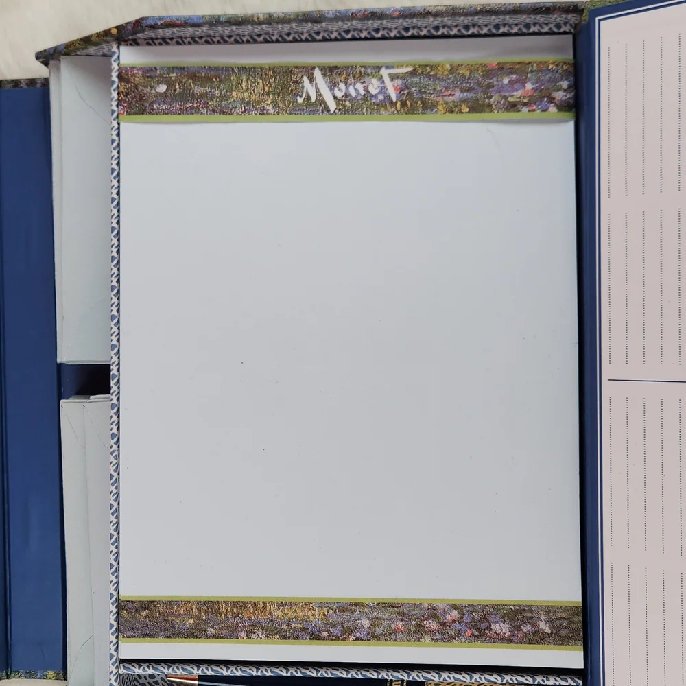 The Monet Desk Set, 20 Monet Cards, Stationery, envelopes & pen, ENGLAND, '98